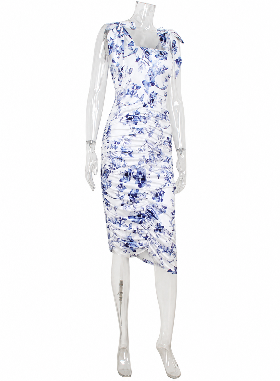 Lola-Vestido con estampado y pliegues