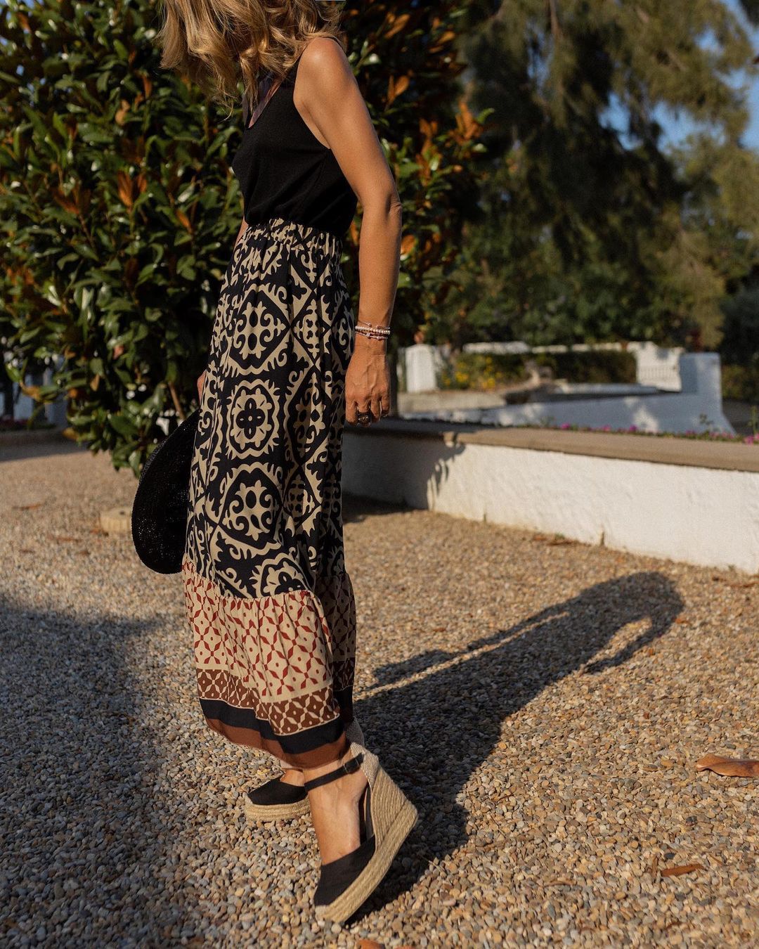 Bianca-Falda larga de estilo bohemio