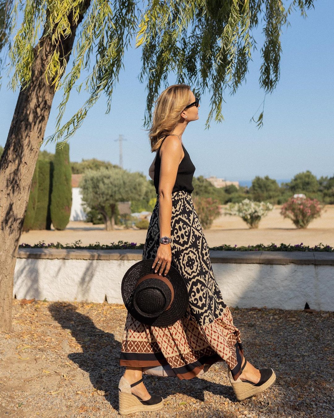 Bianca-Falda larga de estilo bohemio
