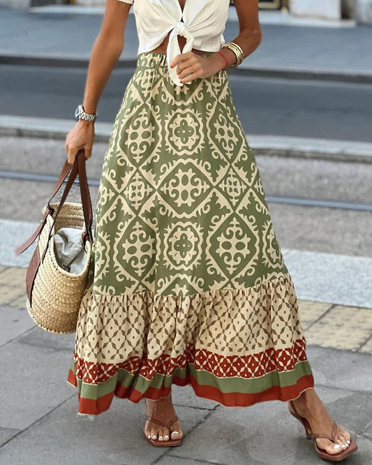 Bianca-Falda larga de estilo bohemio