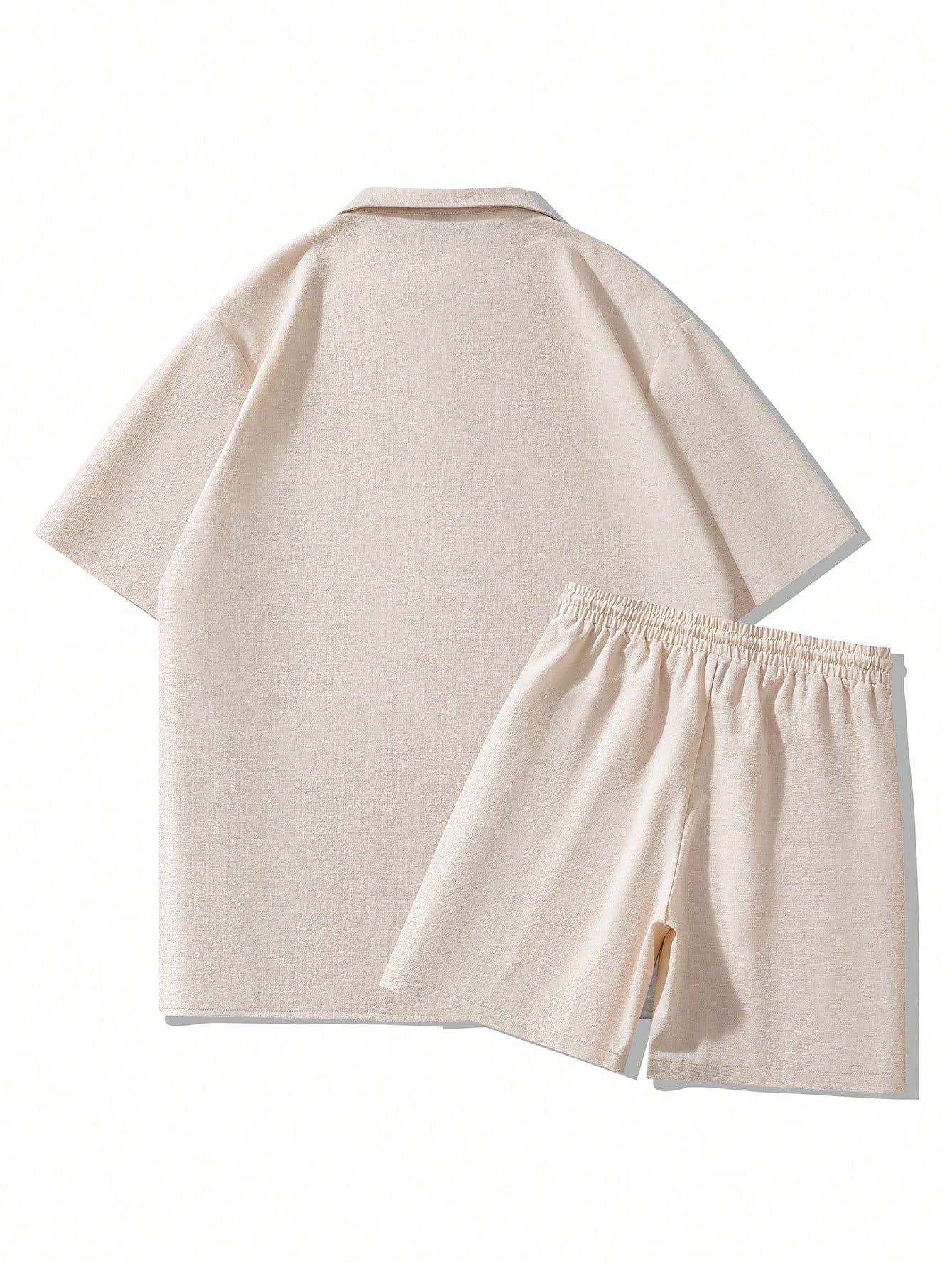 Yeray-Conjunto De Camisa Y Pantalones Cortos Simples De Color Sólido