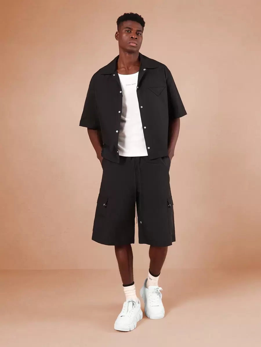 Abel-Conjunto de Camisa de manga corta con botones y pantalones cortos