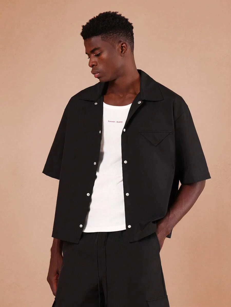 Abel-Conjunto de Camisa de manga corta con botones y pantalones cortos