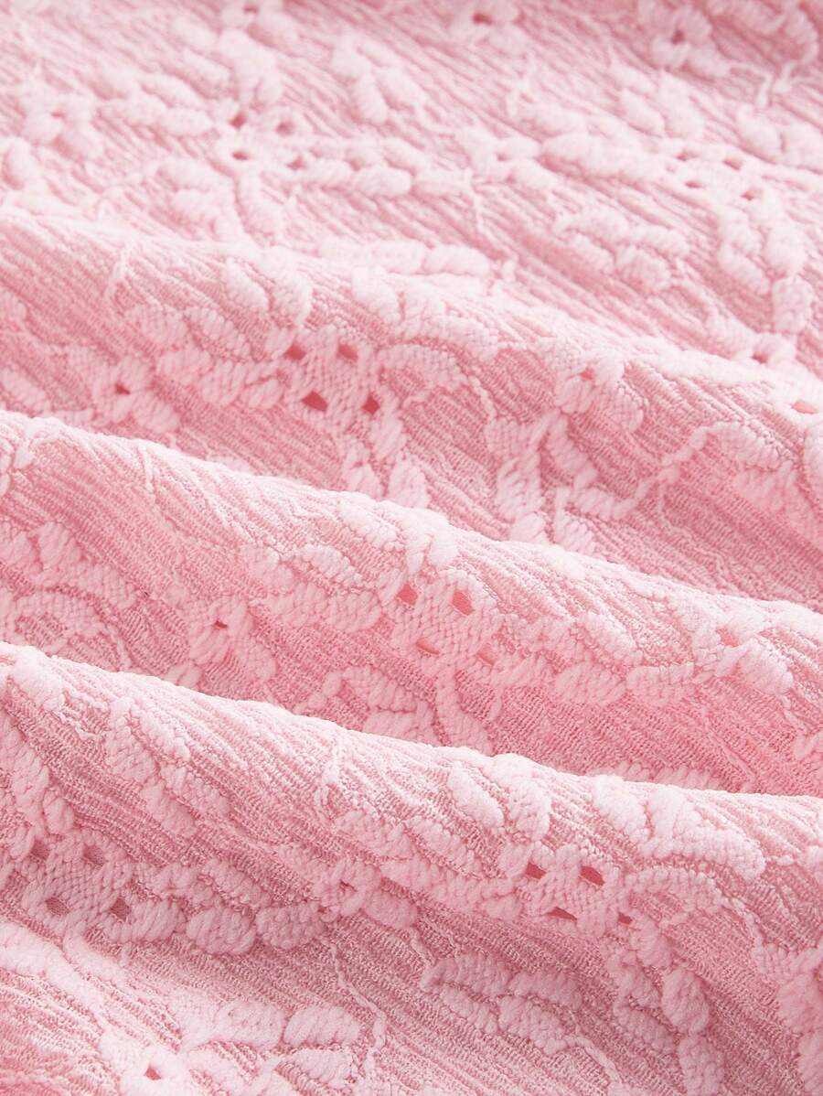 Cristina-Vestido mini de encaje blanco de punto para mujer