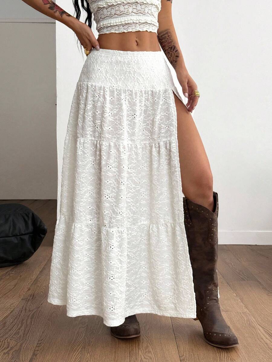 Irina-Falda con abertura y estampado,  de uso casual y versátil para el día a día