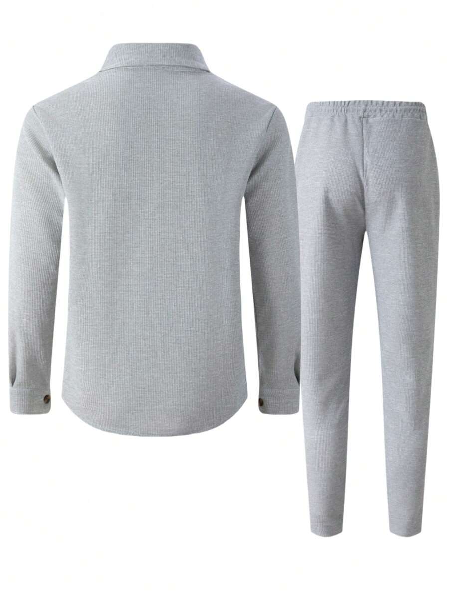 Juanma-Conjunto de camisa y  pantalones ligero para vacaciones