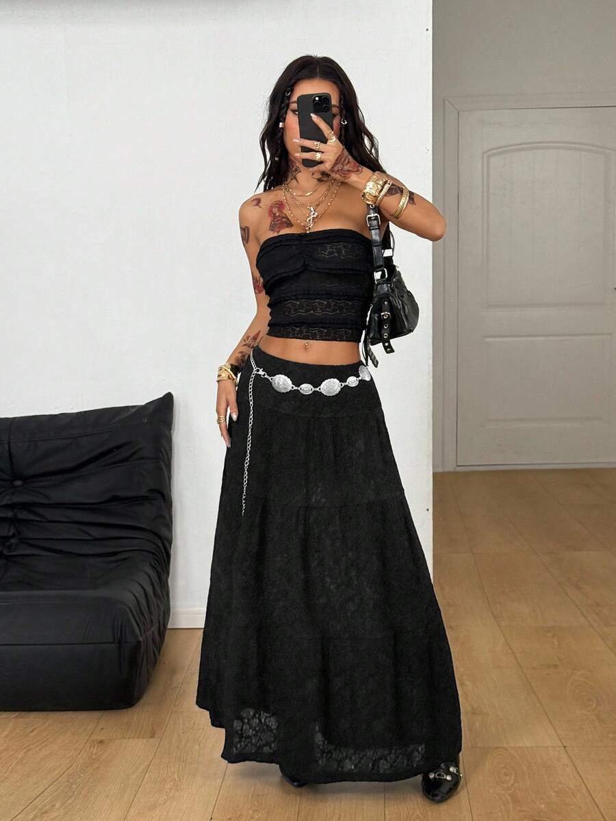 Irina-Falda con abertura y estampado,  de uso casual y versátil para el día a día