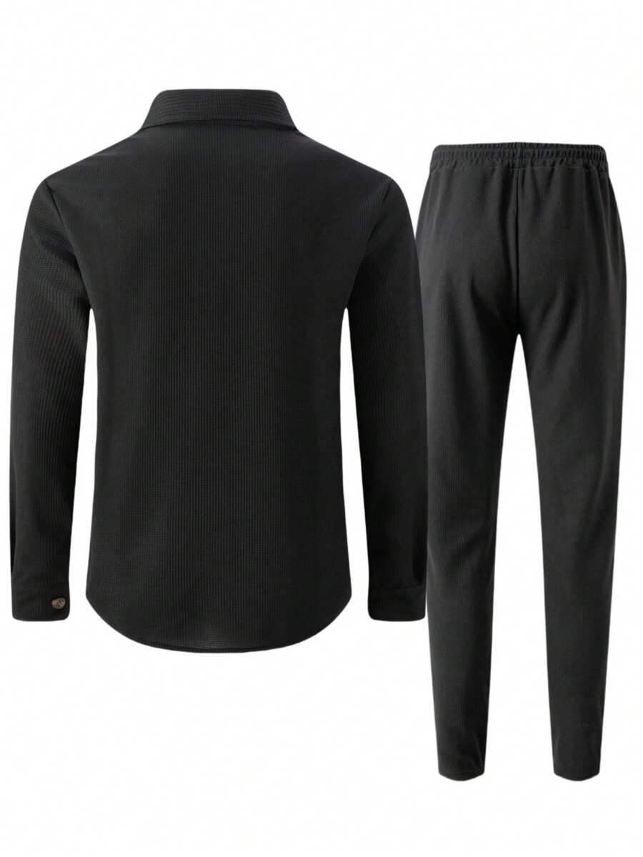 Juanma-Conjunto de camisa y  pantalones ligero para vacaciones