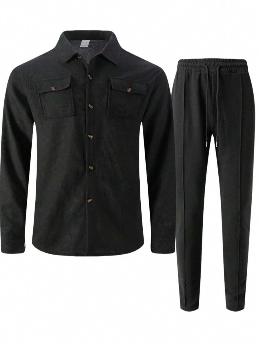 Juanma-Conjunto de camisa y  pantalones ligero para vacaciones