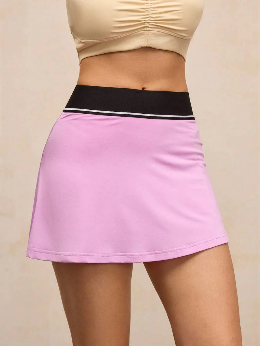 Abby-Shorts deportivos de mujer con cintura de contraste de color