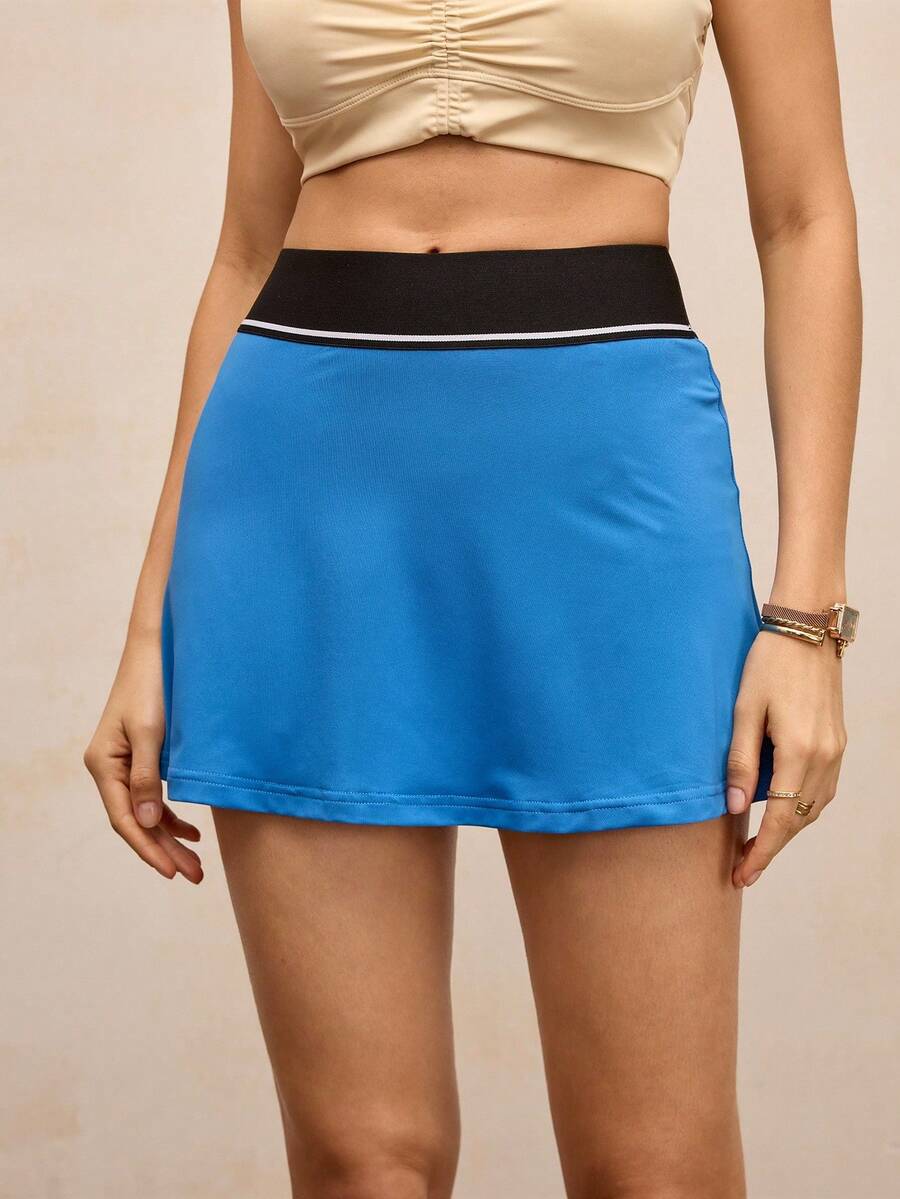 Abby-Shorts deportivos de mujer con cintura de contraste de color