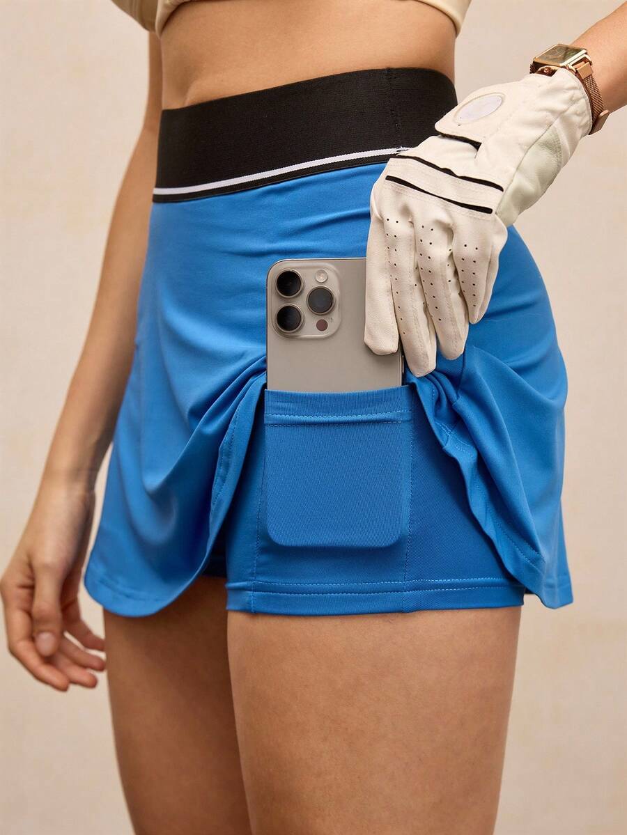 Abby-Shorts deportivos de mujer con cintura de contraste de color