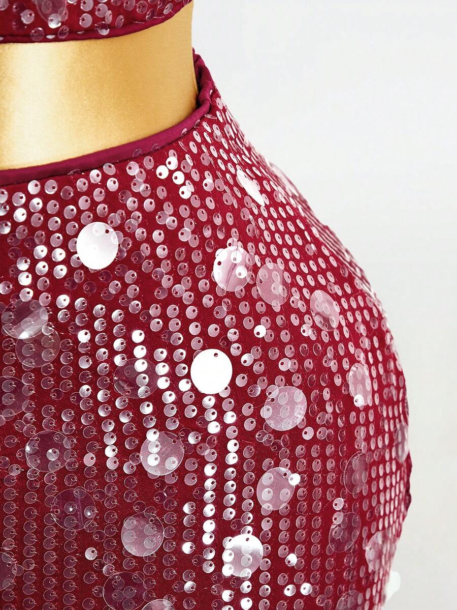 Estefanía-Minifalda ajustada con lentejuelas para ropa de fiesta de vacaciones