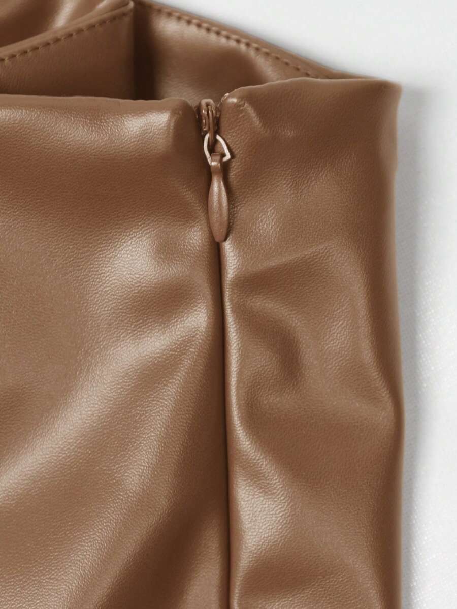 Sara-Minifalda de cuero sintético de estilo vintage y sexy al estilo americano