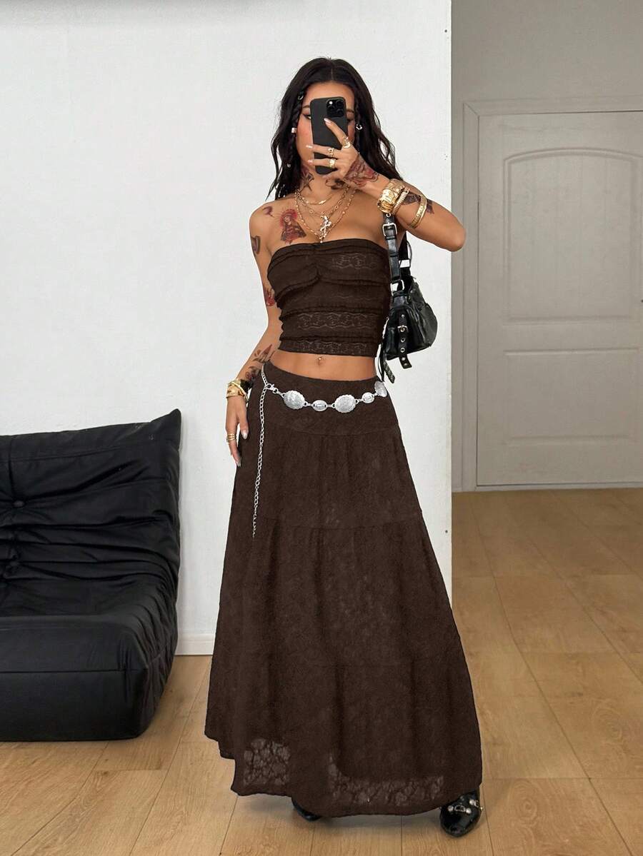 Irina-Falda con abertura y estampado,  de uso casual y versátil para el día a día