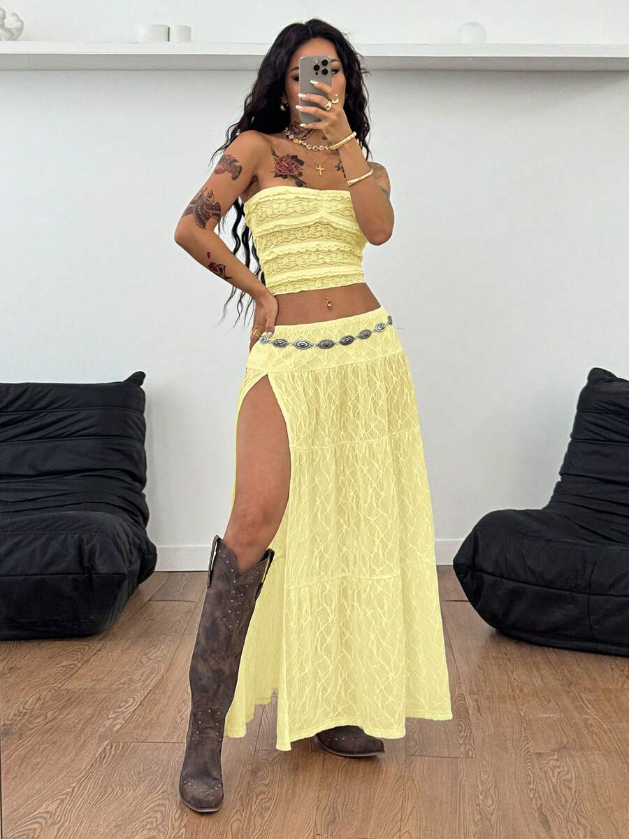 Irina-Falda con abertura y estampado,  de uso casual y versátil para el día a día