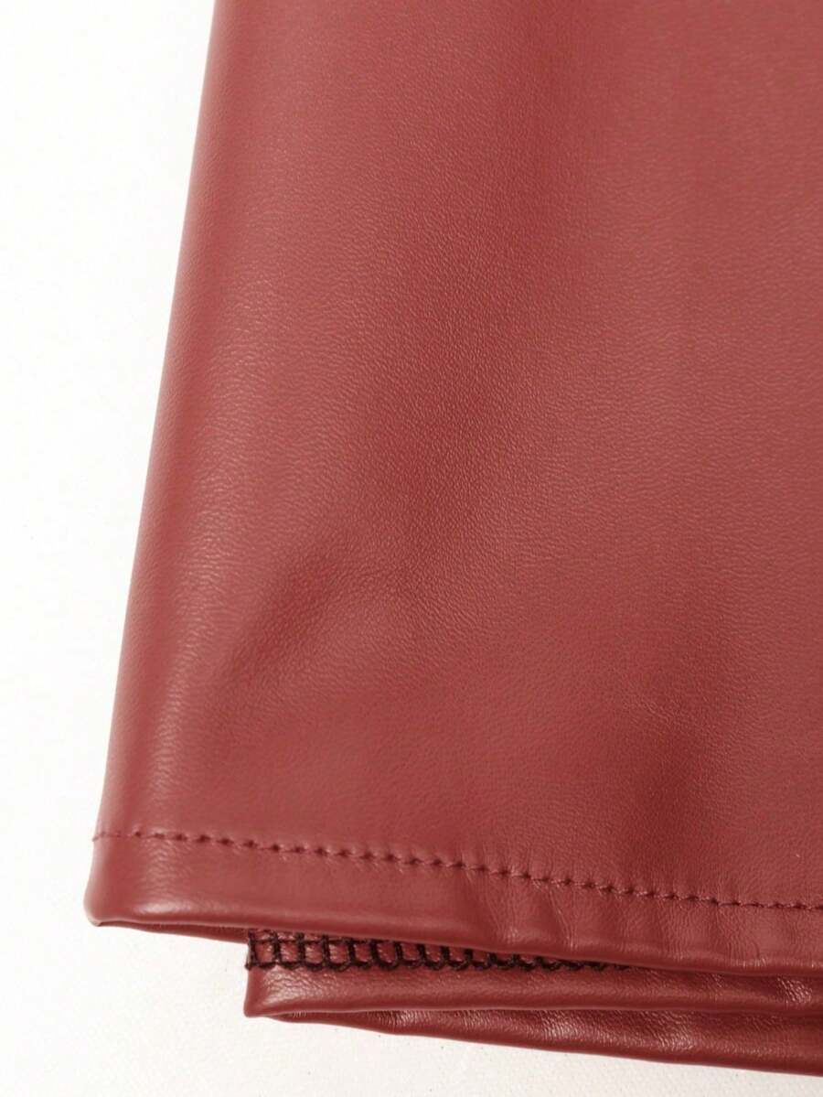 Sara-Minifalda de cuero sintético de estilo vintage y sexy al estilo americano