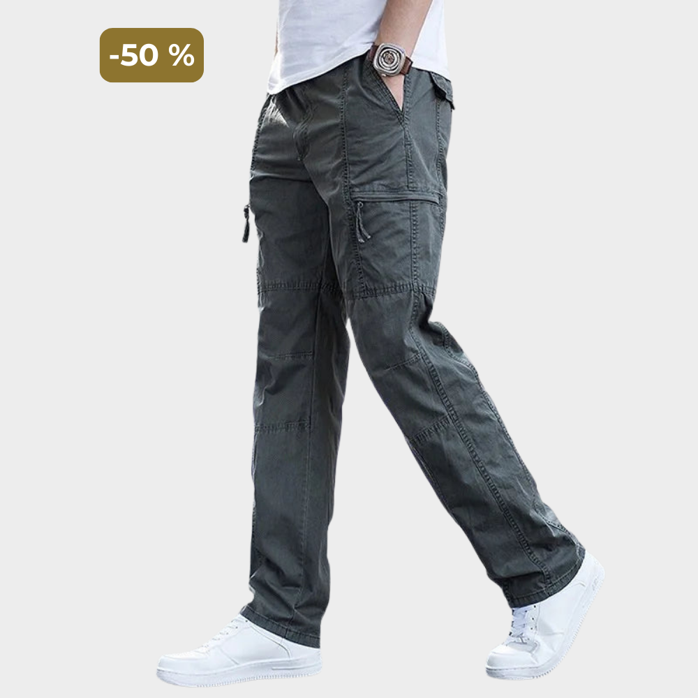 Mauro-Pantalones cargo modernos de algodón