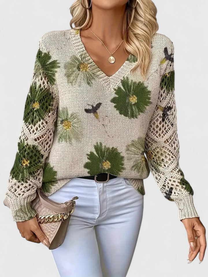 Ester-Jersey elegancia floral