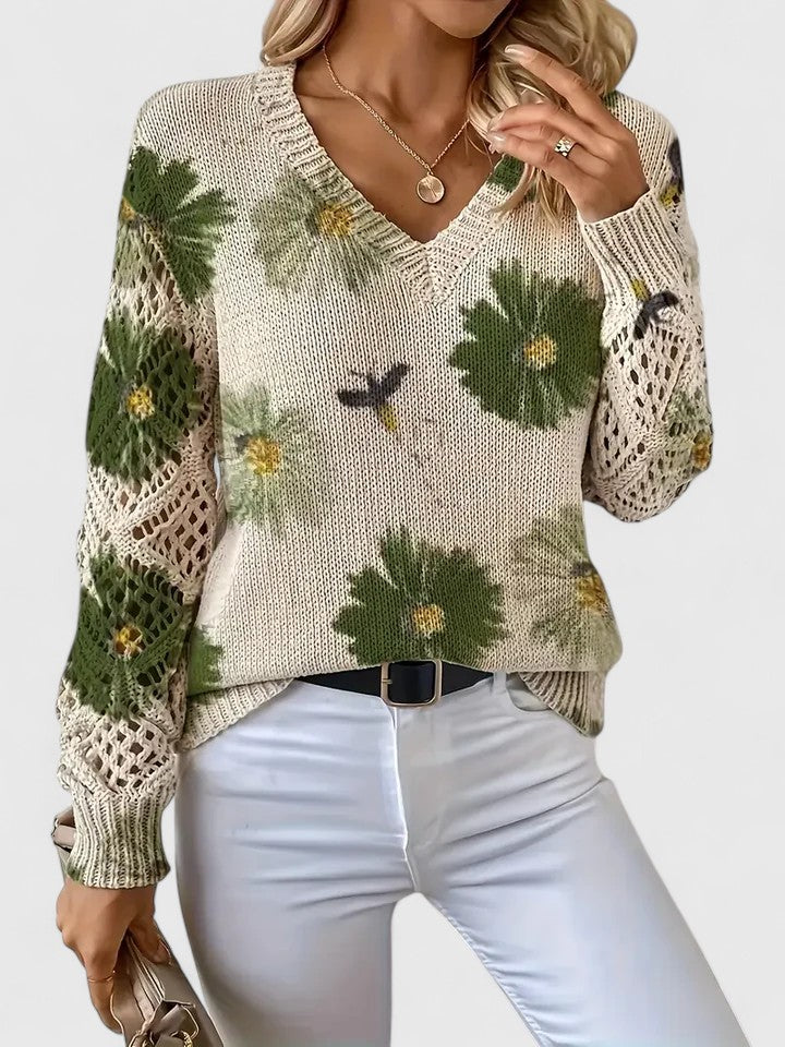 Ester-Jersey elegancia floral
