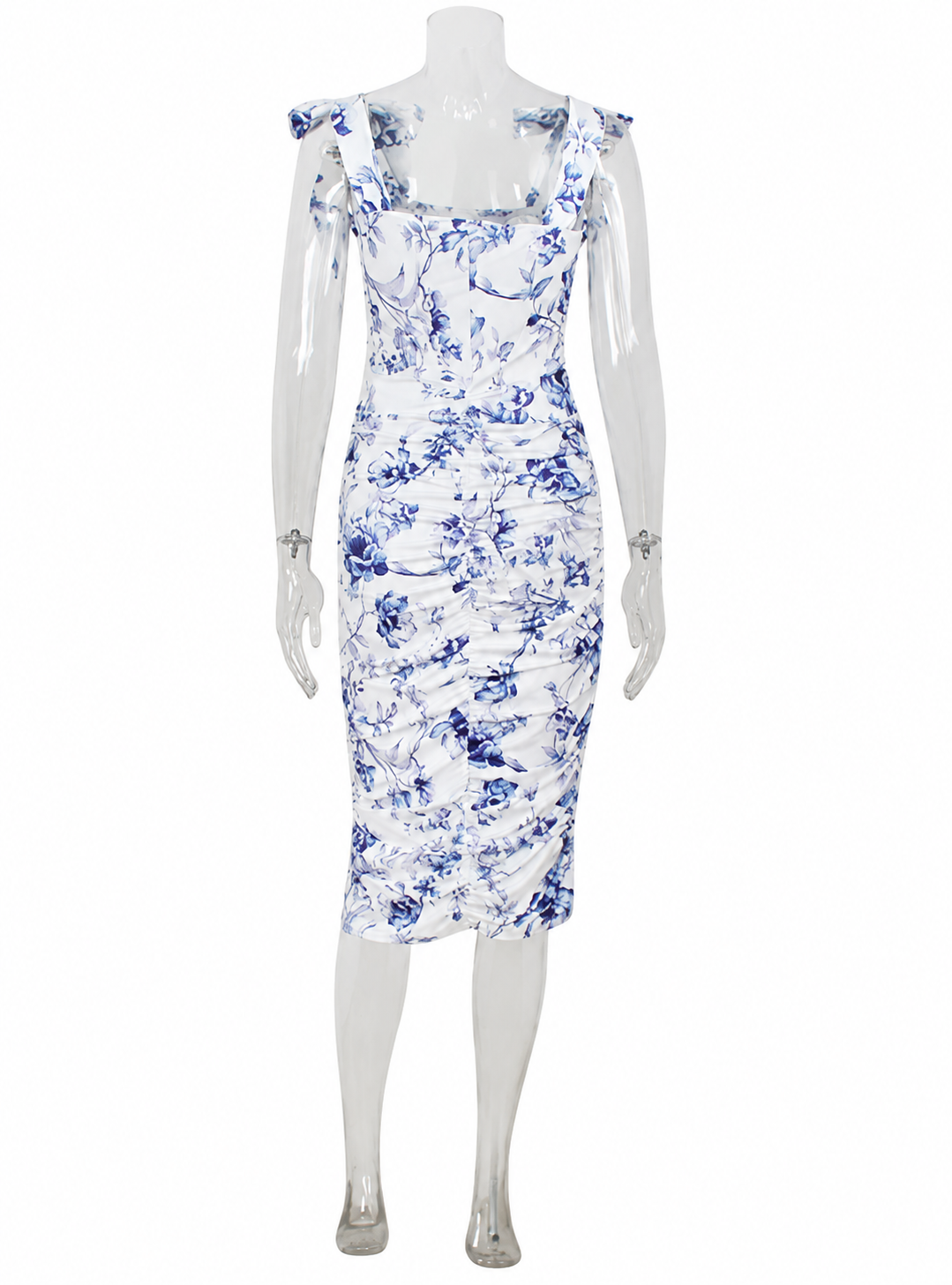 Lola-Vestido con estampado y pliegues