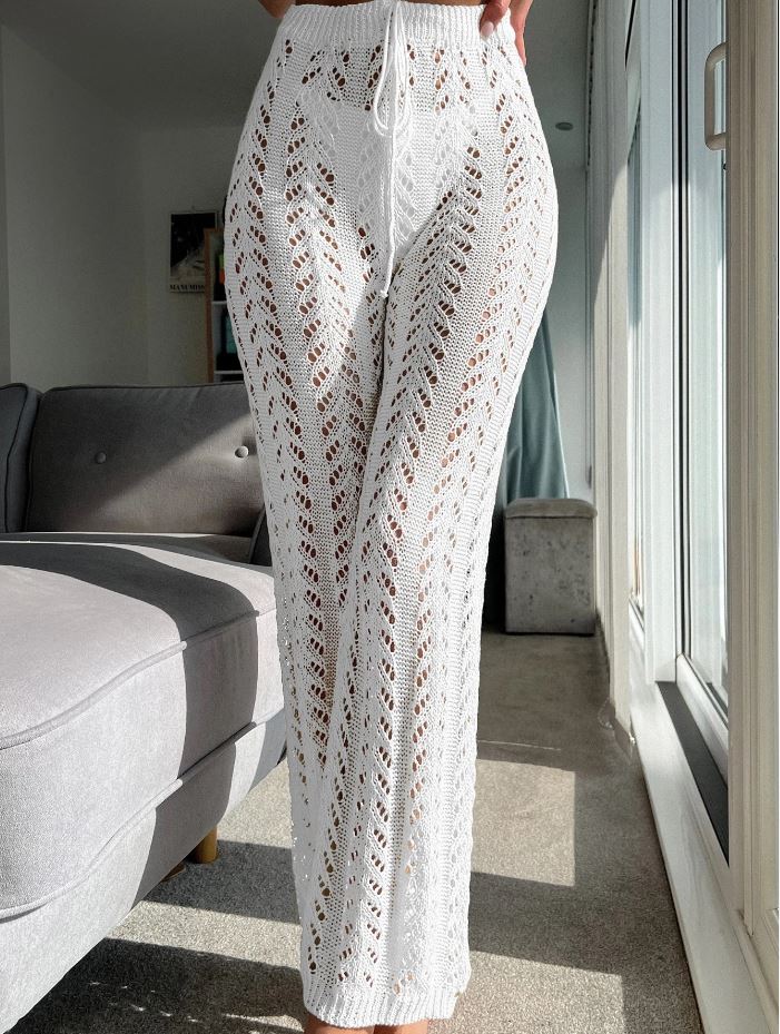Cristina-Pantalones cover up color blanco