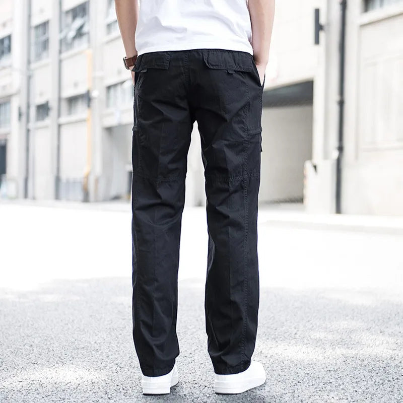 Mauro-Pantalones cargo modernos de algodón